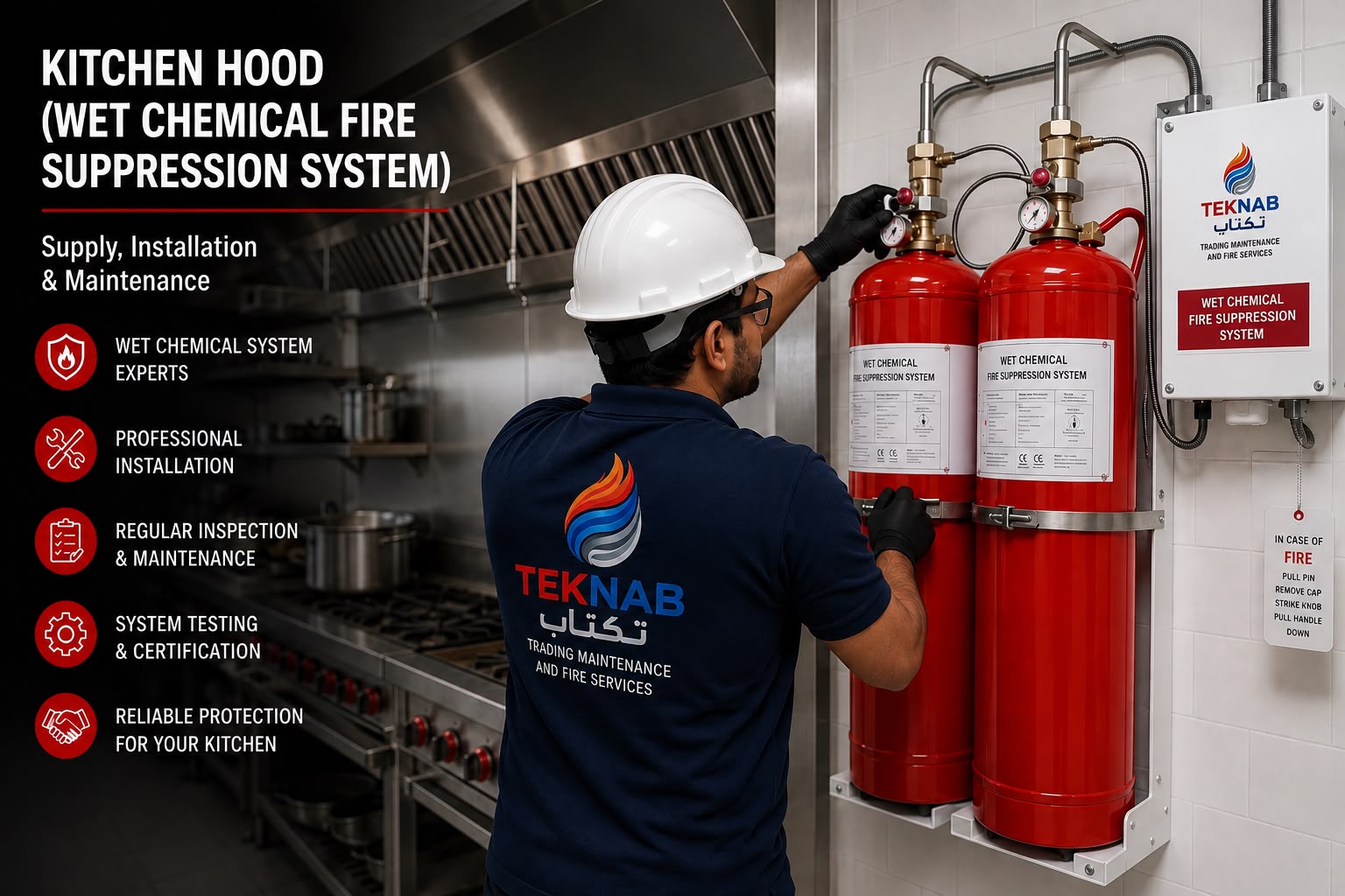 Kitchen Hood Wet Chemical Suppression Systems